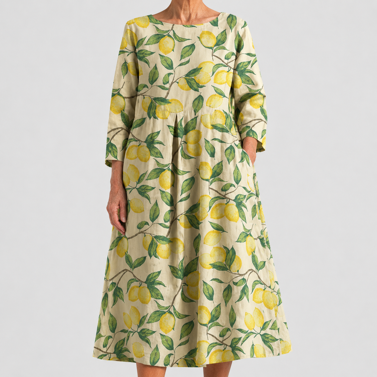 Vestido Amalia con Estampado de Limones