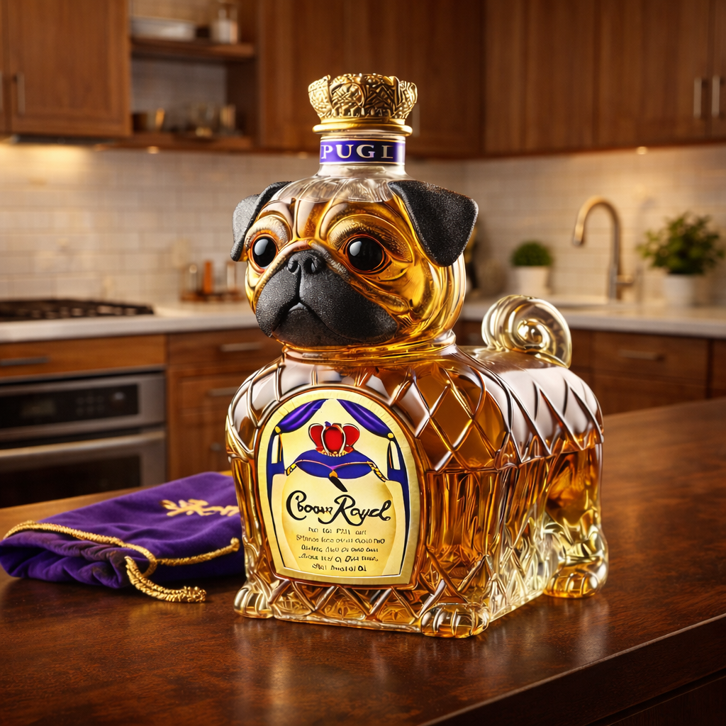 Licorera de Cristal | Edición Bulldog Francés