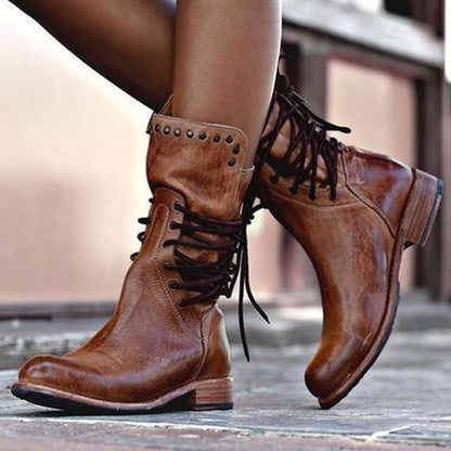 SUE™ | BOTAS ORTOPÉDICAS DE CUERO CON CORDONES