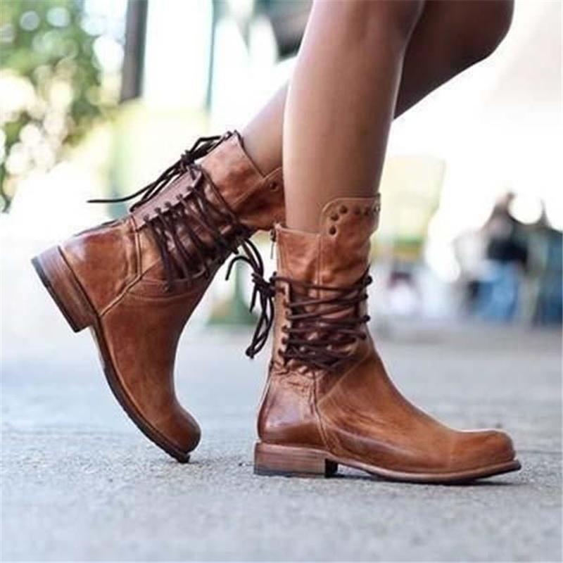 SUE™ | BOTAS ORTOPÉDICAS DE CUERO CON CORDONES