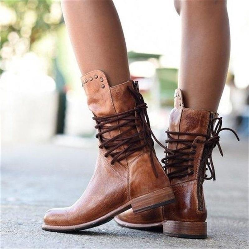 SUE™ | BOTAS ORTOPÉDICAS DE CUERO CON CORDONES