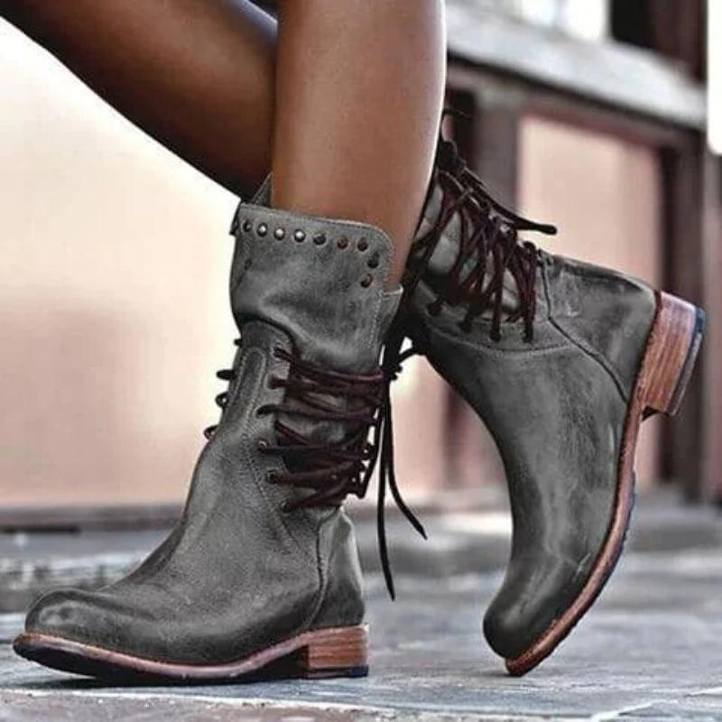 SUE™ | BOTAS ORTOPÉDICAS DE CUERO CON CORDONES