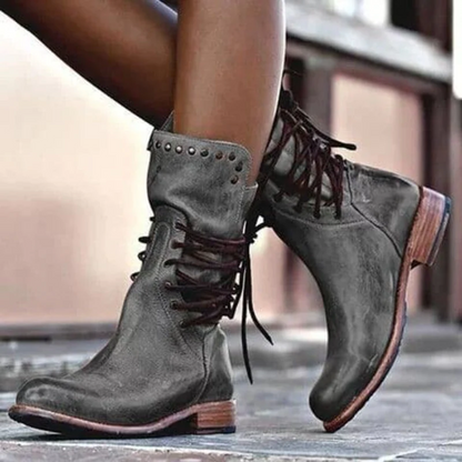 SUE™ | BOTAS ORTOPÉDICAS DE CUERO CON CORDONES