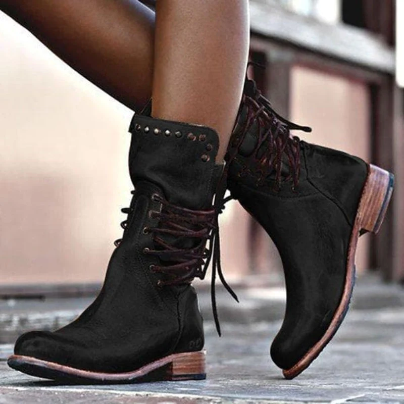 SUE™ | BOTAS ORTOPÉDICAS DE CUERO CON CORDONES