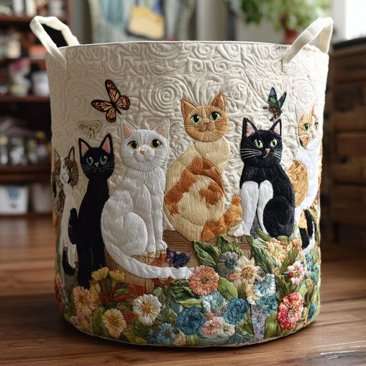 Cesta Artesanal - Cesto Para Ropa Con Diseño Bordado
