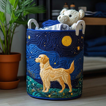 Cesta Artesanal - Cesto Para Ropa Con Diseño Nocturno