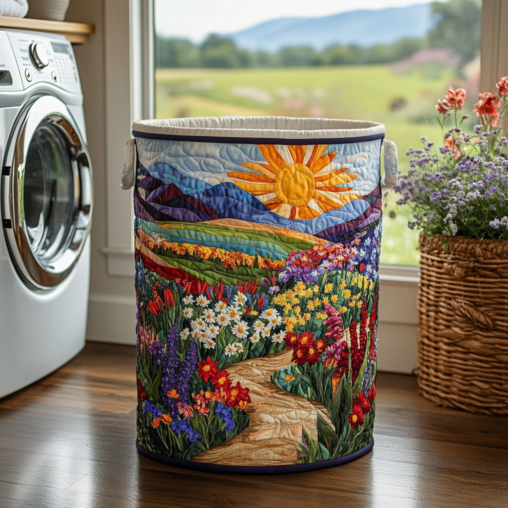 Cesta Artesanal - Cesto Para Ropa Con Diseño Paisajístico