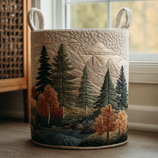 Cesta Artesanal - Cesto Para Ropa Con Motivos Naturales