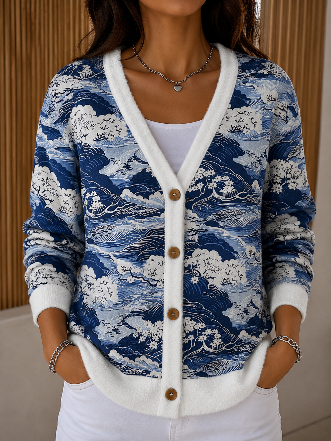 Javiera™ | Cárdigan Patchwork Artístico