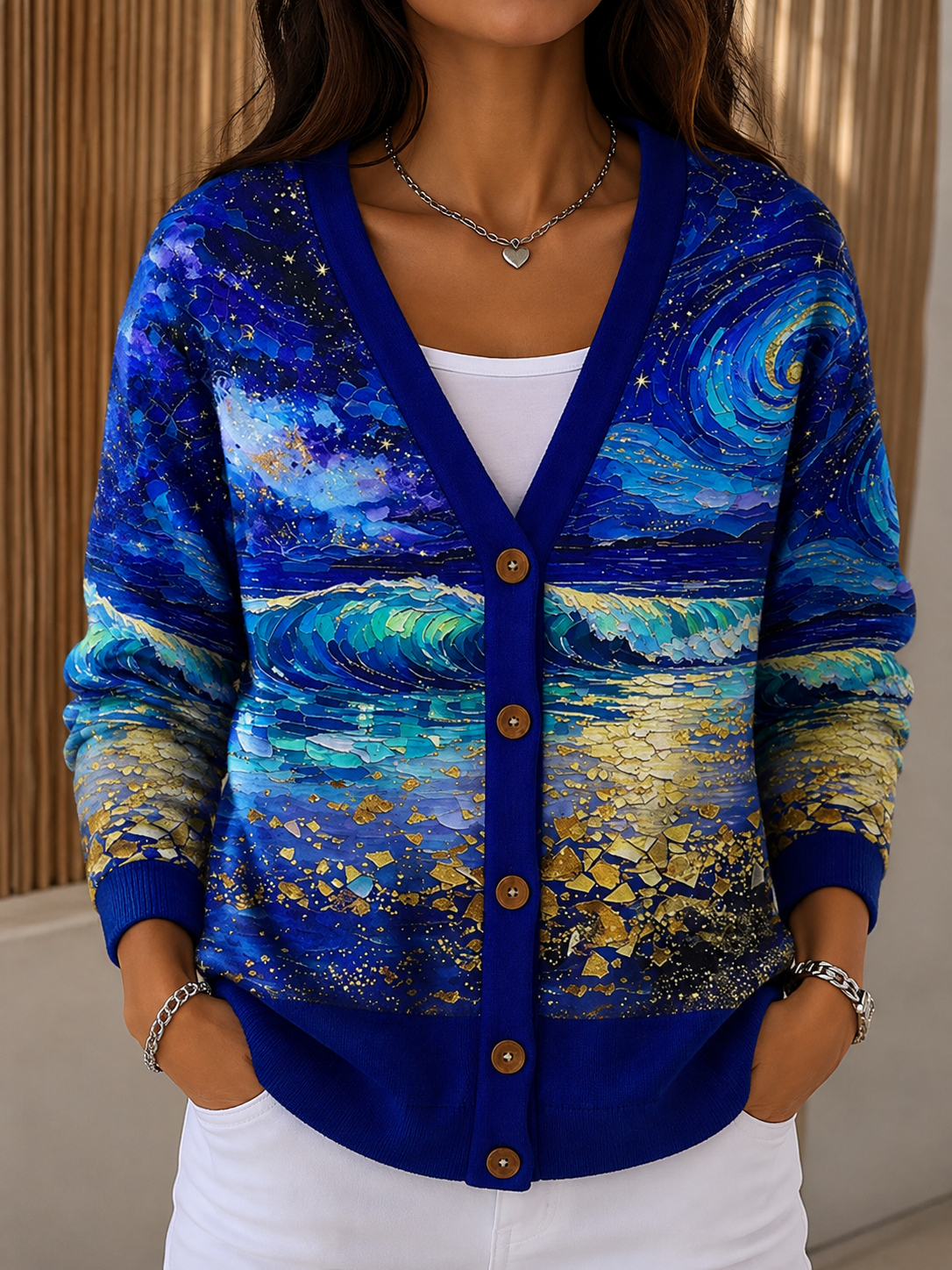 Javiera™ | Cárdigan Patchwork Artístico