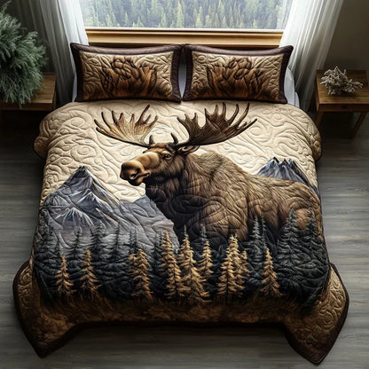 Juego de cama acolchado de 3 piezas - Animales del bosque