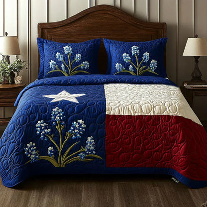 Juego de cama acolchado de 3 piezas - Orgullo de Texas