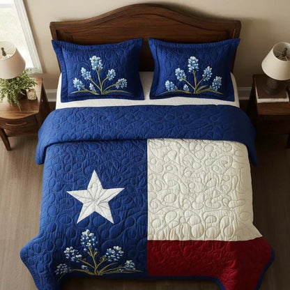 Juego de cama acolchado de 3 piezas - Orgullo de Texas