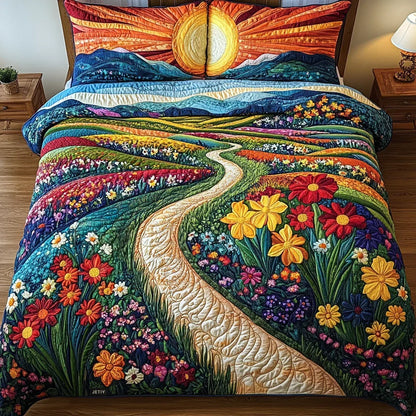 Juego de cama acolchado de 3 piezas - Rayo de Sol