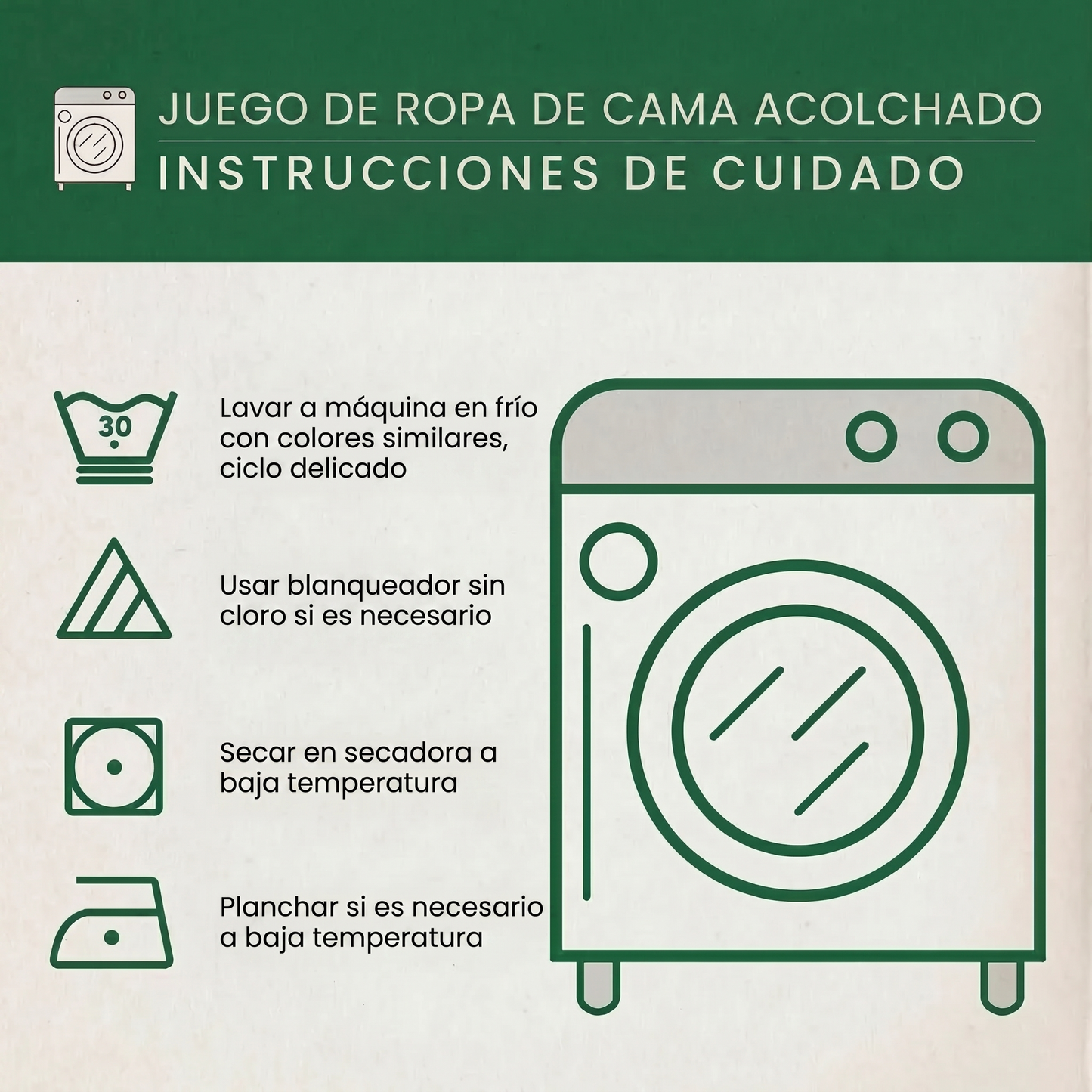 Juego de cama acolchado de 3 piezas - Refugio del Lector