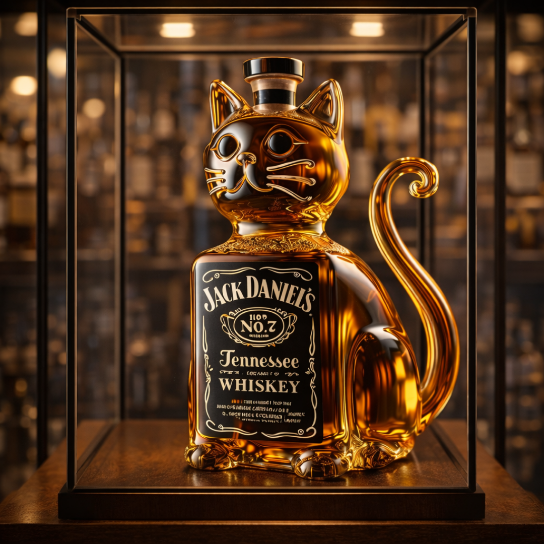 Licorera de Cristal |  Edición Gato