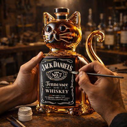 Licorera de Cristal |  Edición Gato