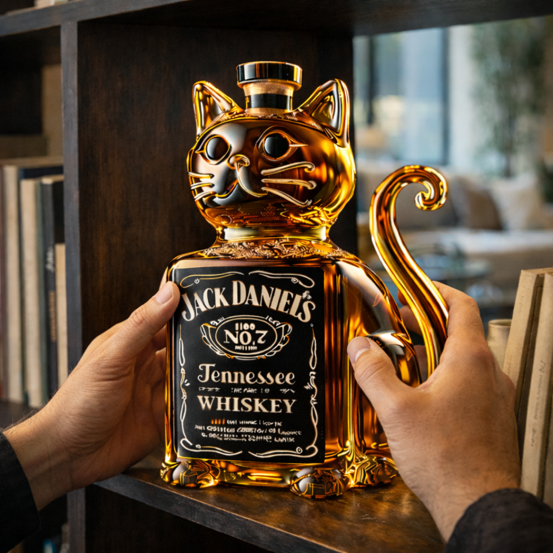 Licorera de Cristal |  Edición Gato