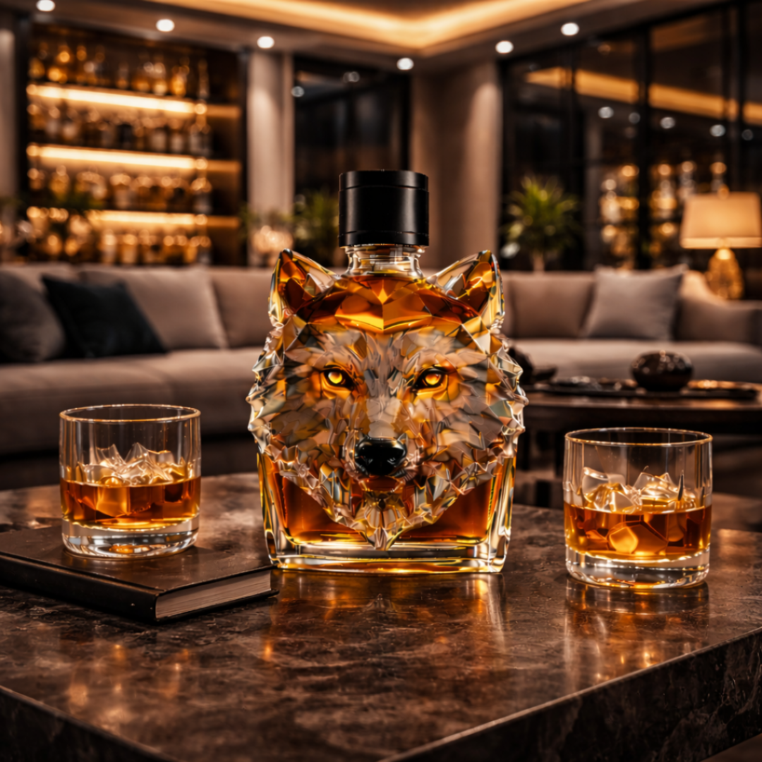 Licorera de Cristal |  Edición Lobo