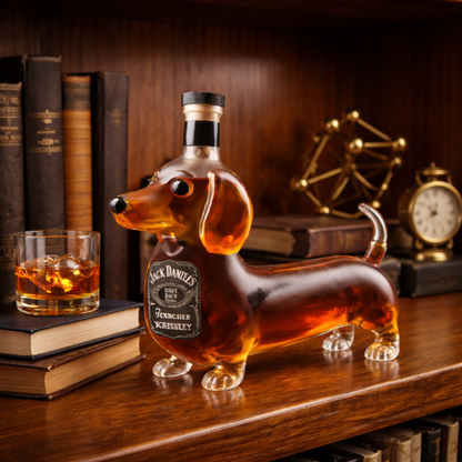 Licorera de Cristal |  Edición Perro salchicha