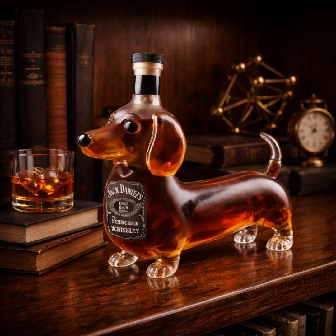 Licorera de Cristal |  Edición Perro salchicha