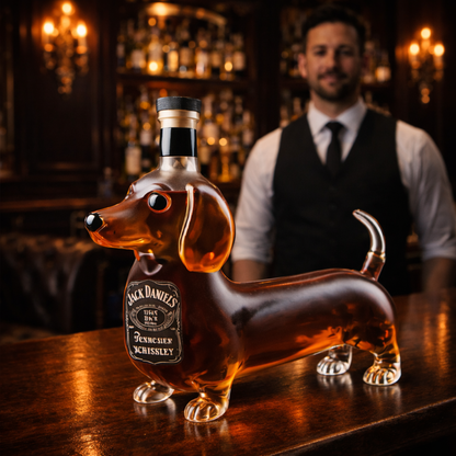 Licorera de Cristal |  Edición Perro salchicha
