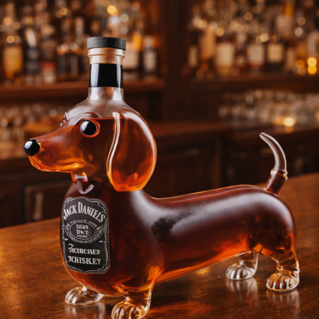 Licorera de Cristal |  Edición Perro salchicha