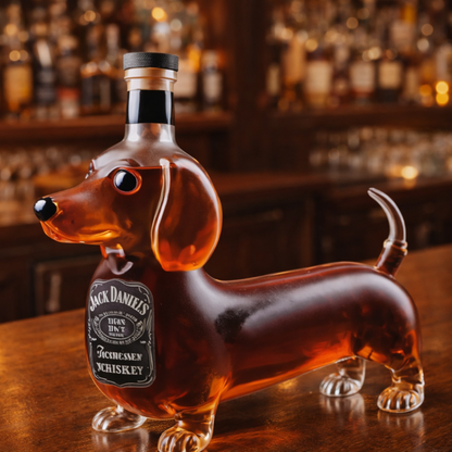 Licorera de Cristal |  Edición Perro salchicha