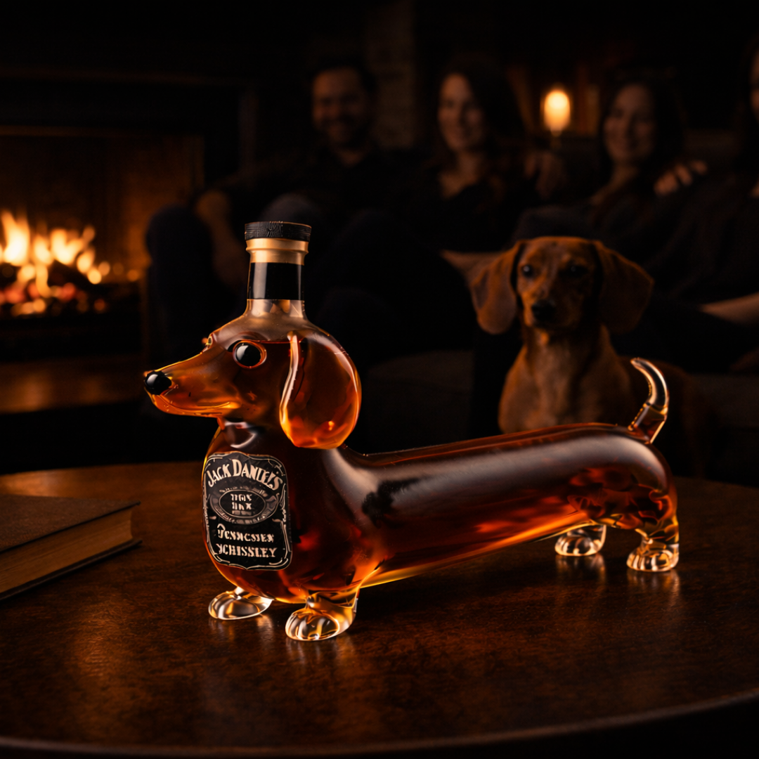 Licorera de Cristal |  Edición Perro salchicha