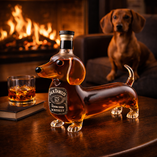 Licorera de Cristal |  Edición Perro salchicha