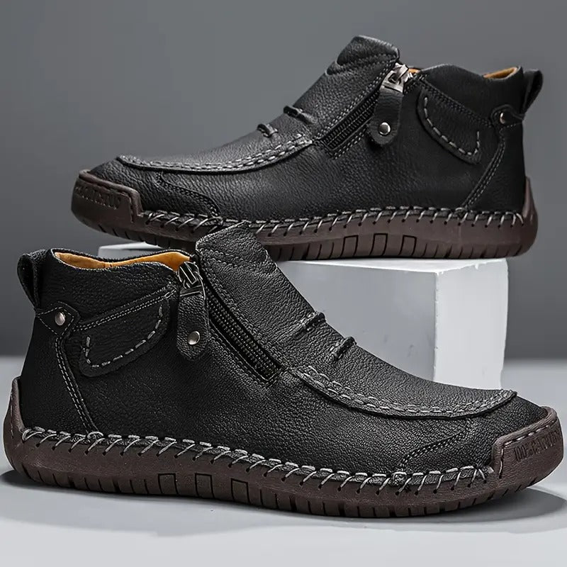 Renzo™ | Zapatos ortopédicos de cuero elegantes y cómodos con cremallera