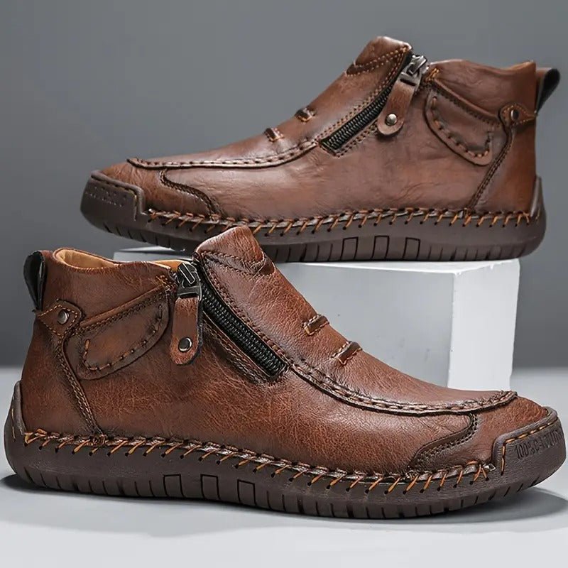 Renzo™ | Zapatos ortopédicos de cuero elegantes y cómodos con cremallera