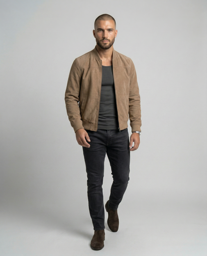 Adrián | Chaqueta Bomber de Terciopelo Premium