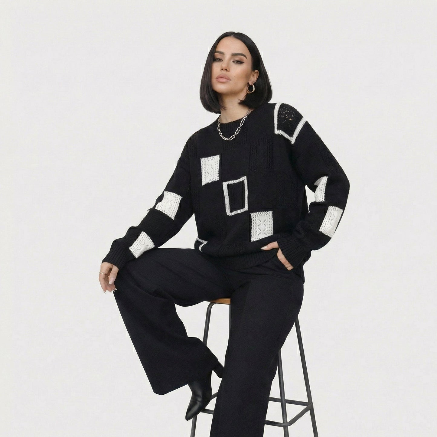 Alica | Jersey Estampado Geométrico