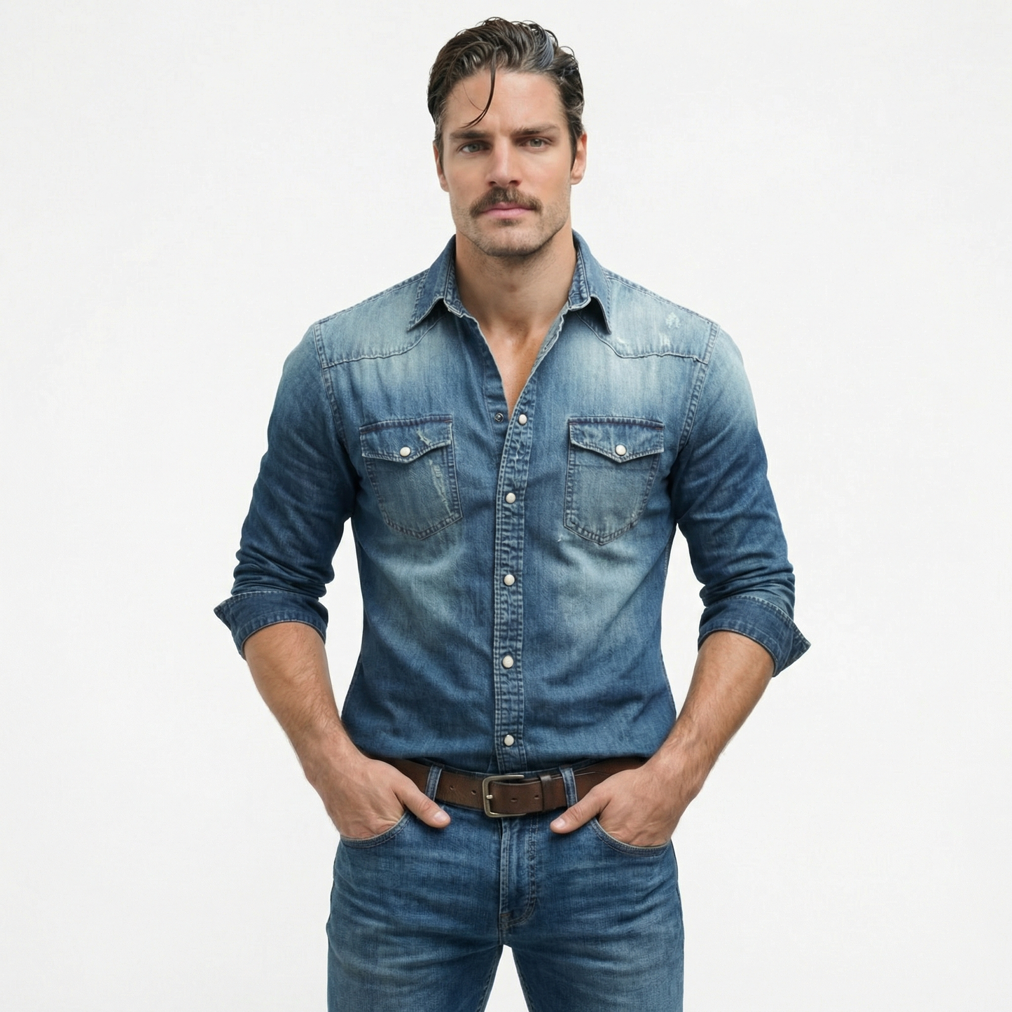 David | Camisa de Mezclilla Miami