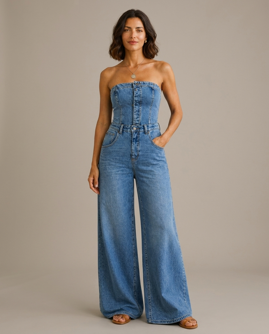 Mono Azul Sculpt Strapless