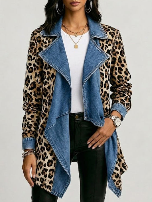 Itzel™ | Chaqueta Leopardo a Contraste