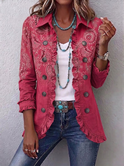 Sofía™ | Chaqueta Paisley con Solapa