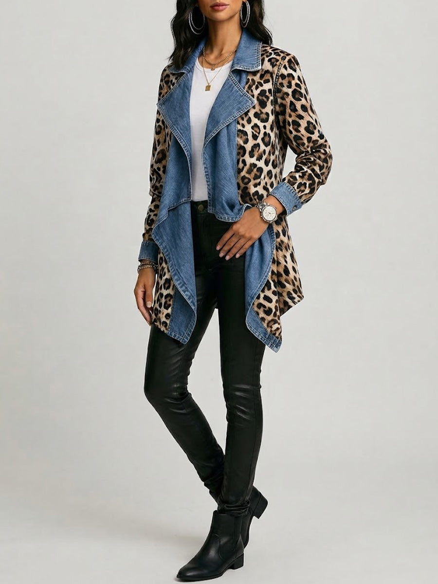 Itzel™ | Chaqueta Leopardo a Contraste
